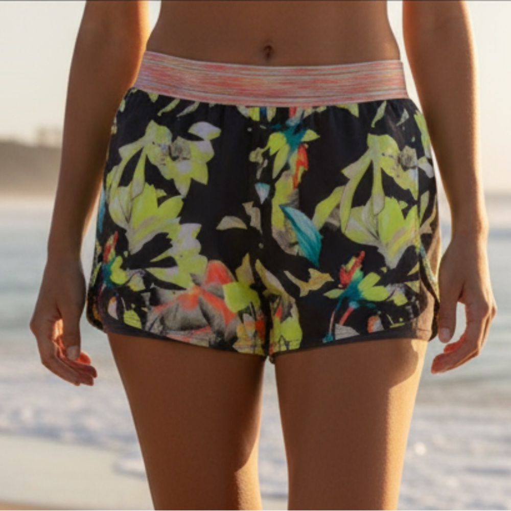 Avia Women's Active 2Fer Running Short with Filament Waistband + Moisture Wick L
